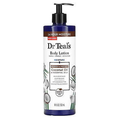 Dr. Teal's, Body Lotion, Nourish & Protect, Coconut Oil & Essential Oils, 18 fl oz (532 ml) | iHerb