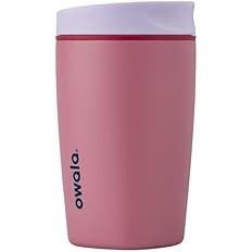 Owala SmoothSip Slider Insulated Stainless Steel Coffee Tumbler, Reusable Iced Coffee Cup, Hot Co... | Amazon (US)