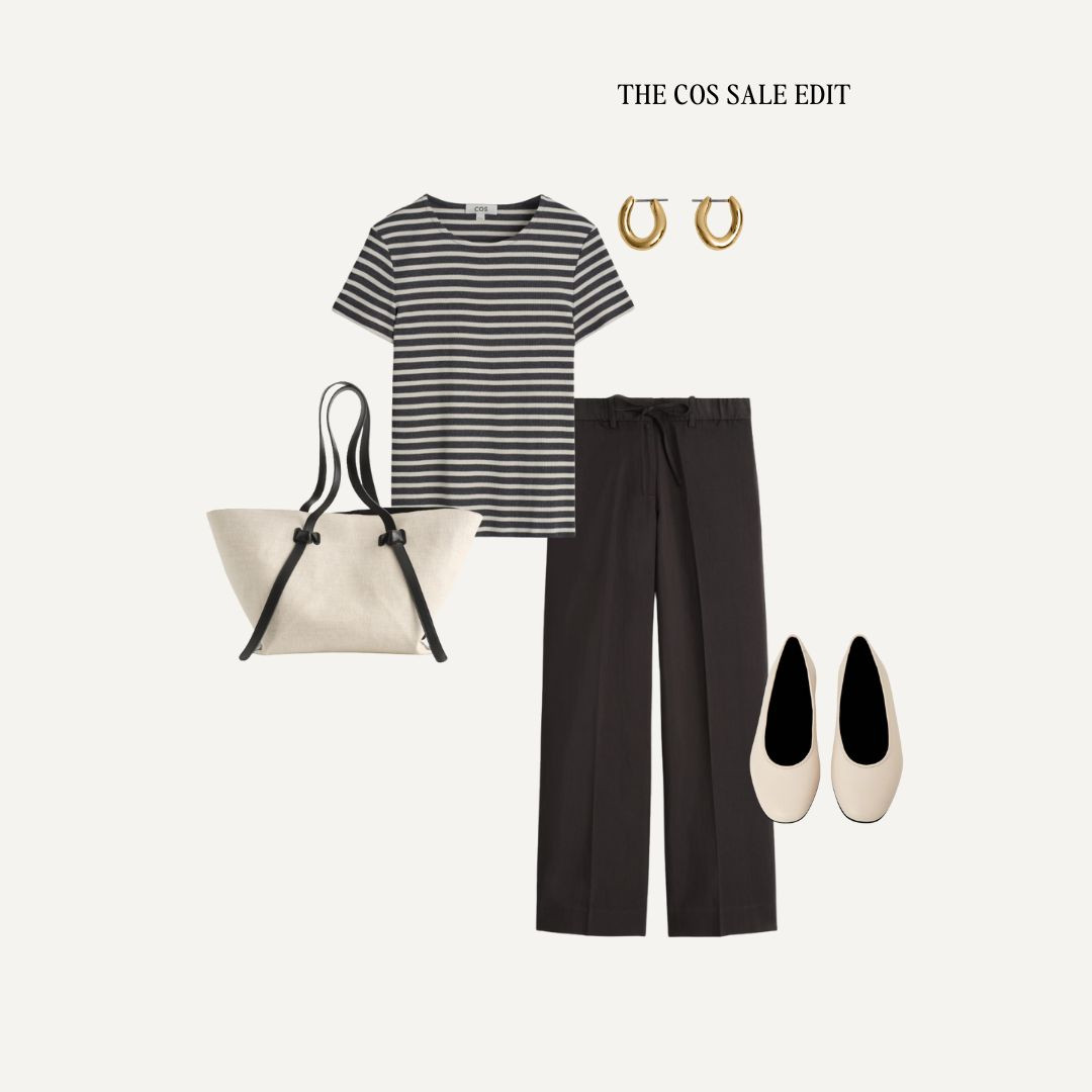 A full look from the COS sale, loving stripes for the new season! 

Autumn outfit, transitional outfit, ballet pumps, chocolate brown, neutral outfit 

 #LTKuk #LTKautumn #LTKstyletip