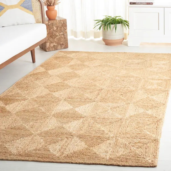 SAFAVIEH Handmade Natural Fiber Helvi Farmhouse Geometric Jute Rug - Bed Bath & Beyond - 38038778 | Bed Bath & Beyond