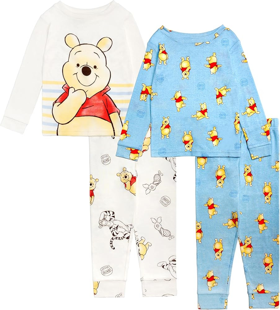 Disney boys 4-piece Snug-fit Cotton Pajama Set, Soft & Cute for Kids | Amazon (US)