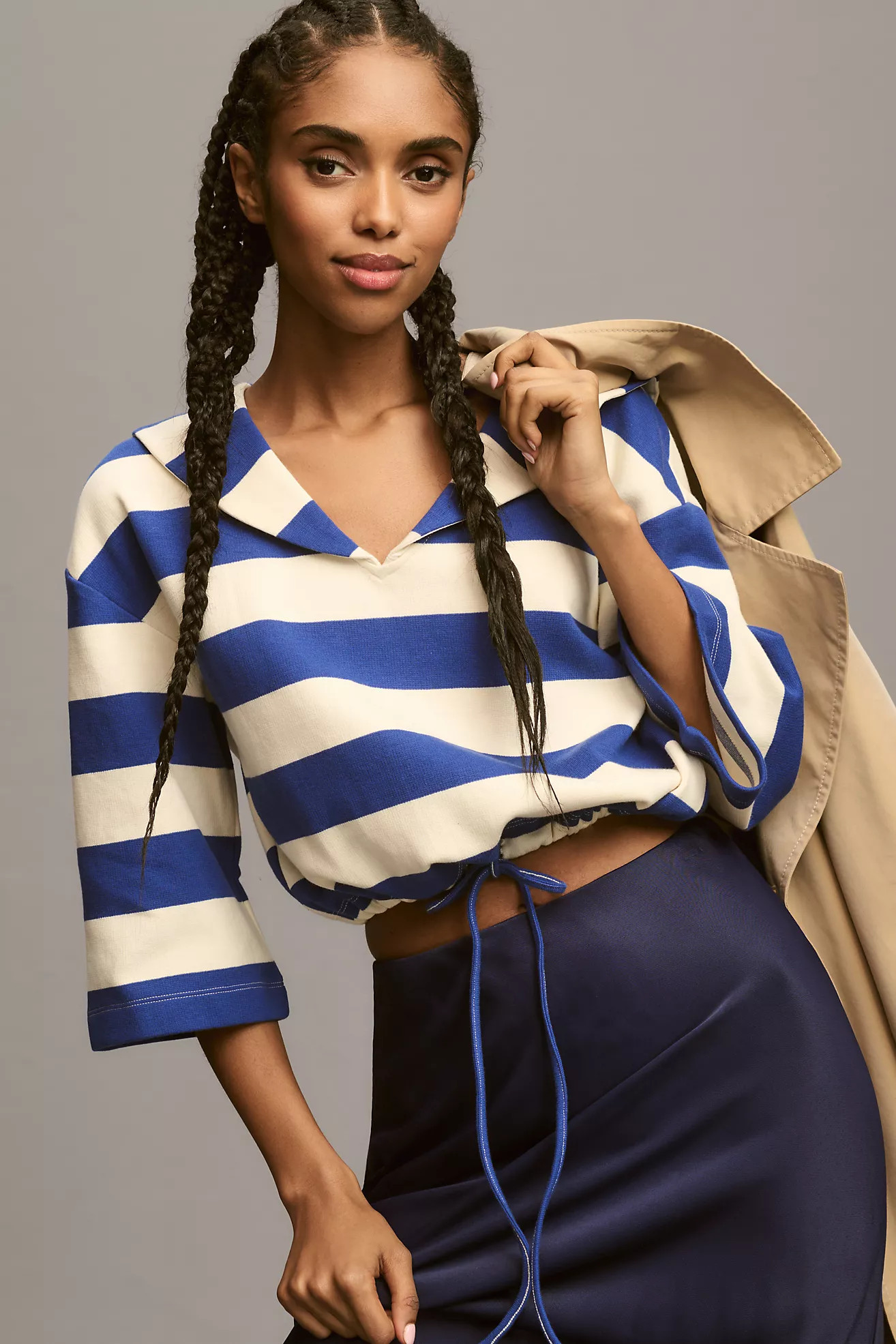 Sunday in Brooklyn Collared Structured Crop Top | Anthropologie (US)