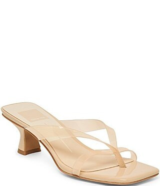 Dolce Vita Brevel Vinyl Thong Kitten Heel Dress Sandals -  6.5 | Dillard's