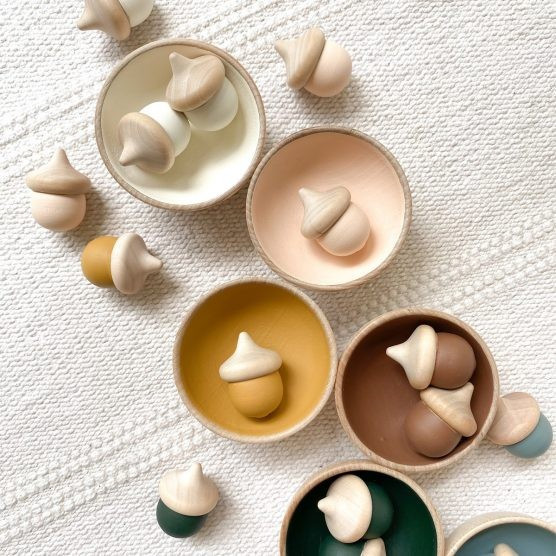 elm + otter Acorn Sorting Set – Muted Tones | The Tot