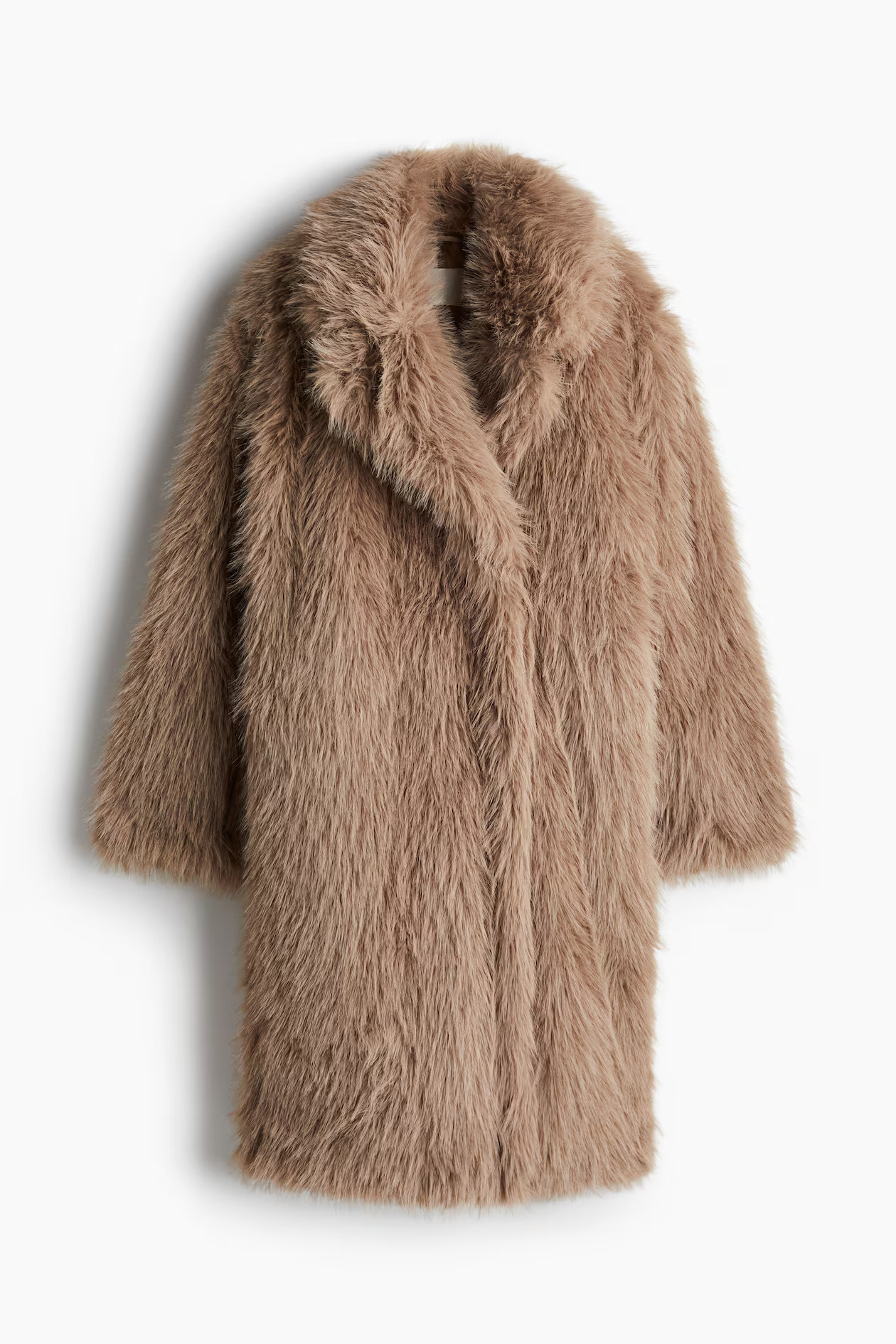 Fluffy coat - Beige - Ladies | H&M GB | H&M (UK, MY, IN, SG, PH, TW, HK)