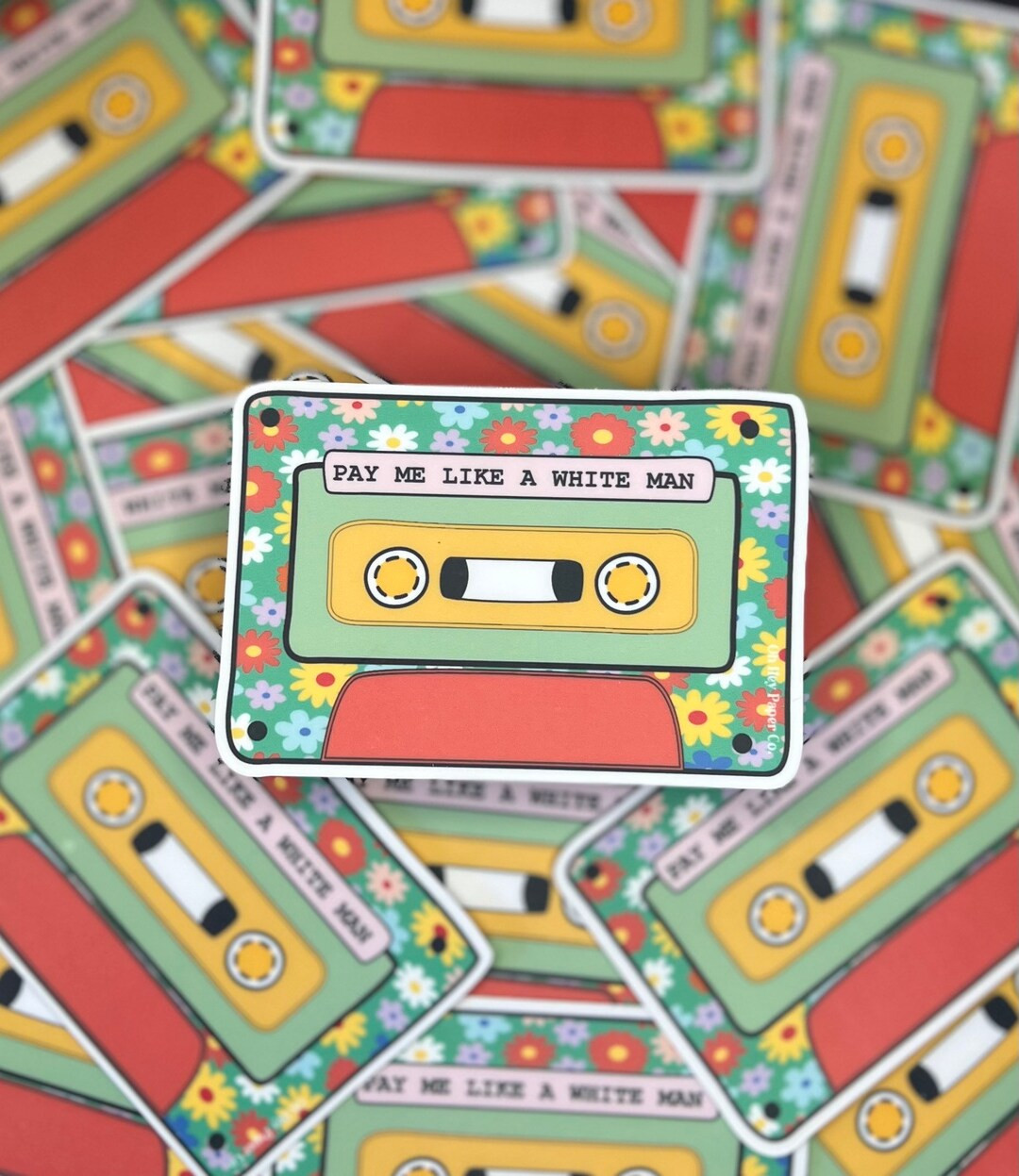 Pay Me like A White Man Sticker, Laptop sticker, Women Empowerment, Feminist Sticker, Cassette Ta... | Etsy (US)