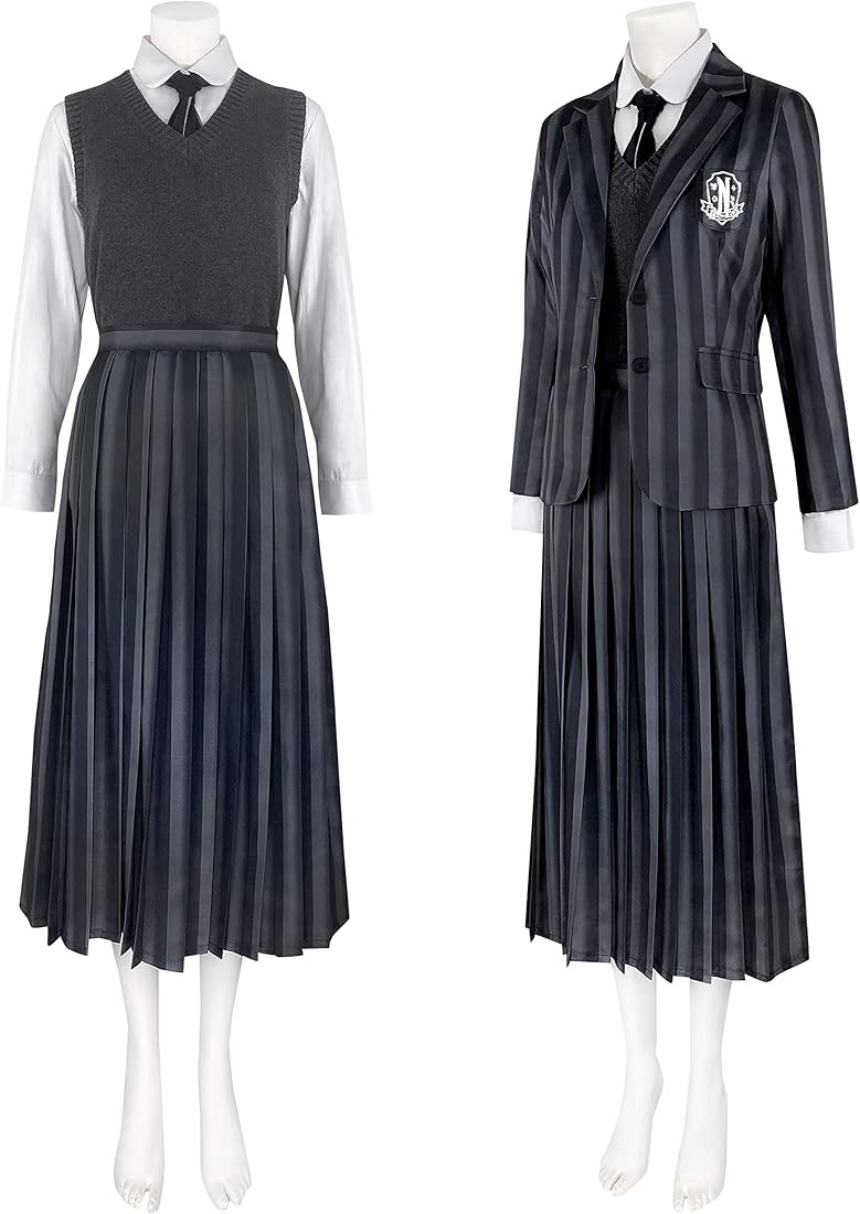 AMOTEM Adult Addams Family Wednesday's Nevermore Academy uniform 5 Pieces Casual fit Suit | Amazon (US)