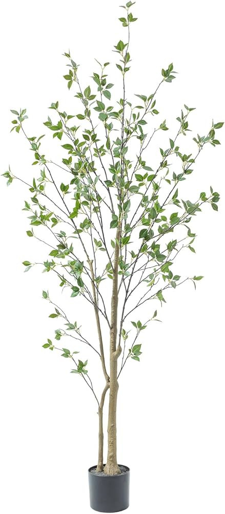 6ft Artificial Minimalist Citrus Tree with Lifelike Leaves, 72in Faux Citrus Tree with Realistic ... | Amazon (US)