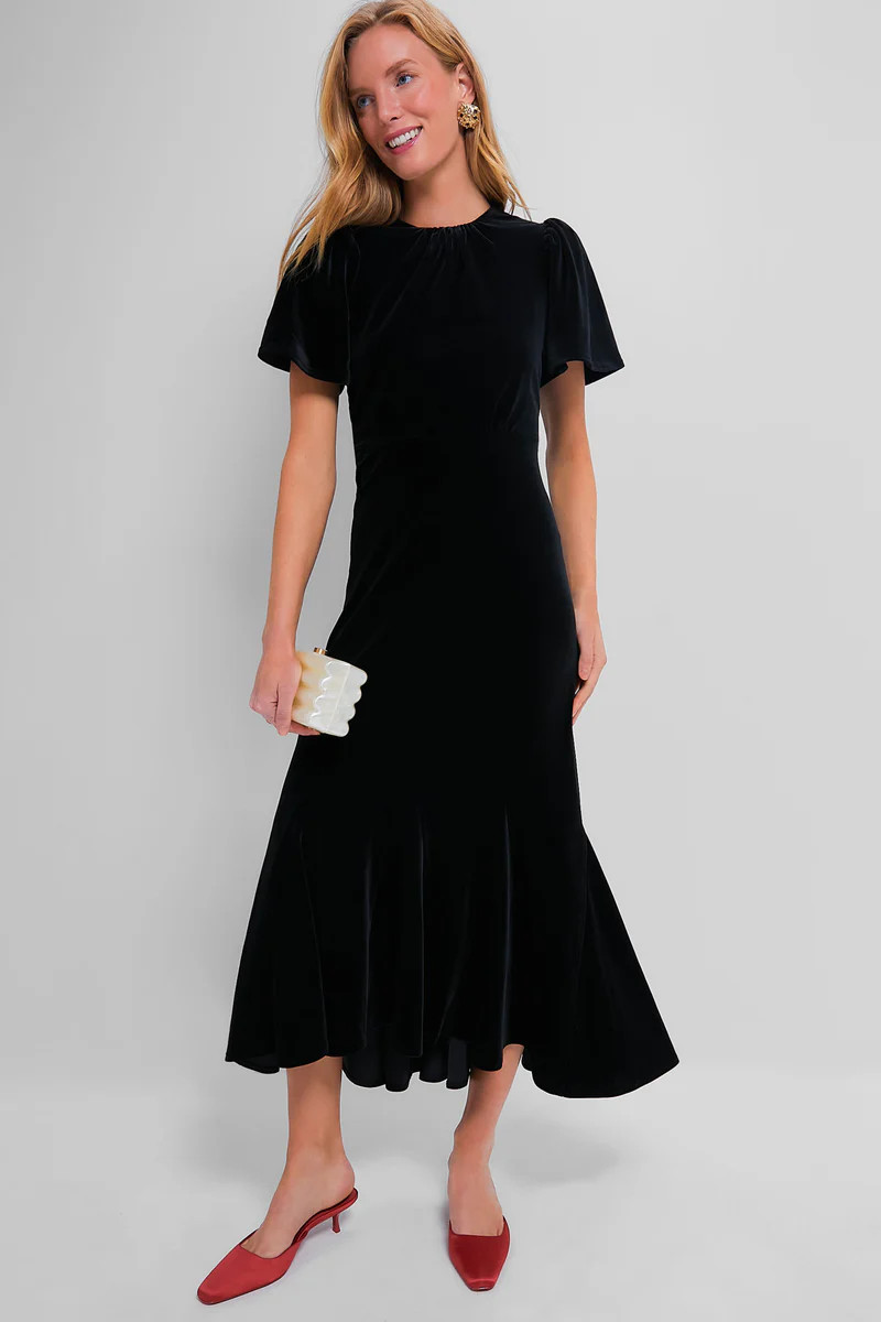 Black Velvet Elodie Dress | Tuckernuck (US)