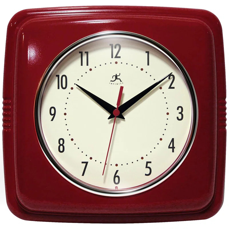 Orrwell Square Plastic Wall Clock 9.25 Inches | Wayfair North America