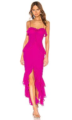 Lovers and Friends Melissa Gown in Magenta from Revolve.com | Revolve Clothing (Global)