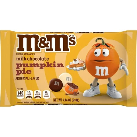 M&M S Pumpkin Pie Milk Chocolate Candy - 7.44 oz Bag | Walmart (US)