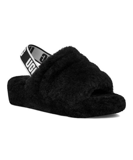 UGG® Black Fluff Yeah Slide - Women | Zulily