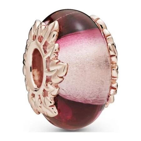 PANDORA Leaves Pandora Rose Charm With Pink Murano Glass - 788244 | Walmart (US)