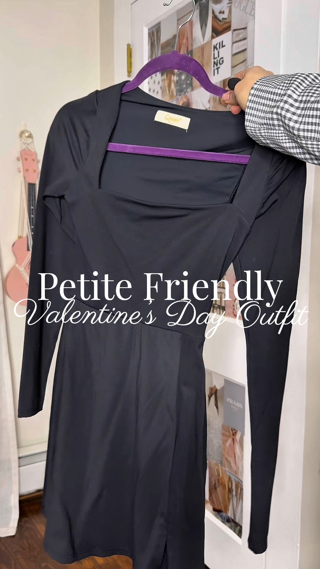 Petite friendly Valentine’s Day outfit idea. Paired black form fitting dress with red tights and shoes for a comfortable and easy Valentine’s Day look! Perfect for date night or girls night out!

#LTKPetite #LTKSeasonal #LTKValentine