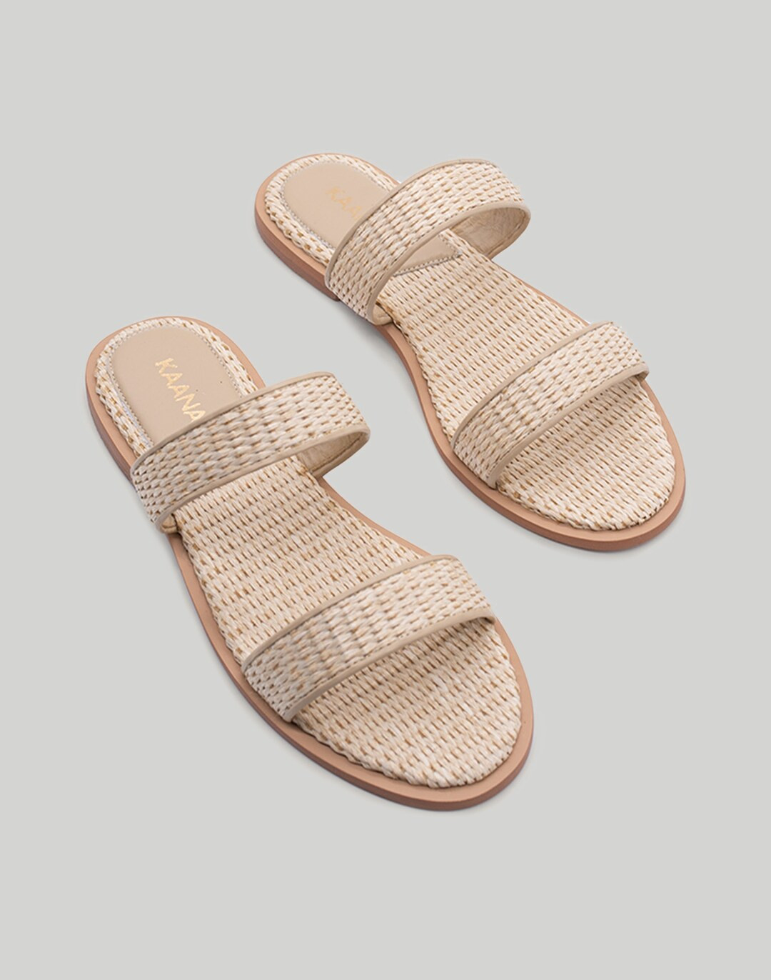 KAANAS Barita Basketweave Double-Band Sandals | Madewell