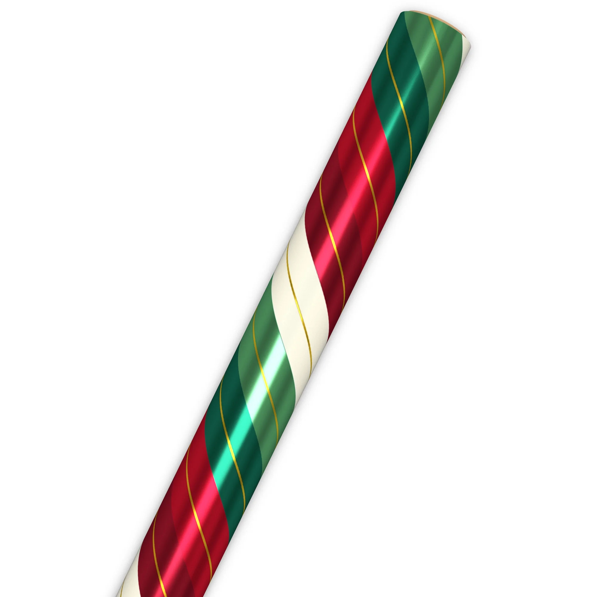 Hallmark Christmas Wrapping Paper Roll (Metallic Diagonal Stripes) 22.5 Sq. ft. | Walmart (US)