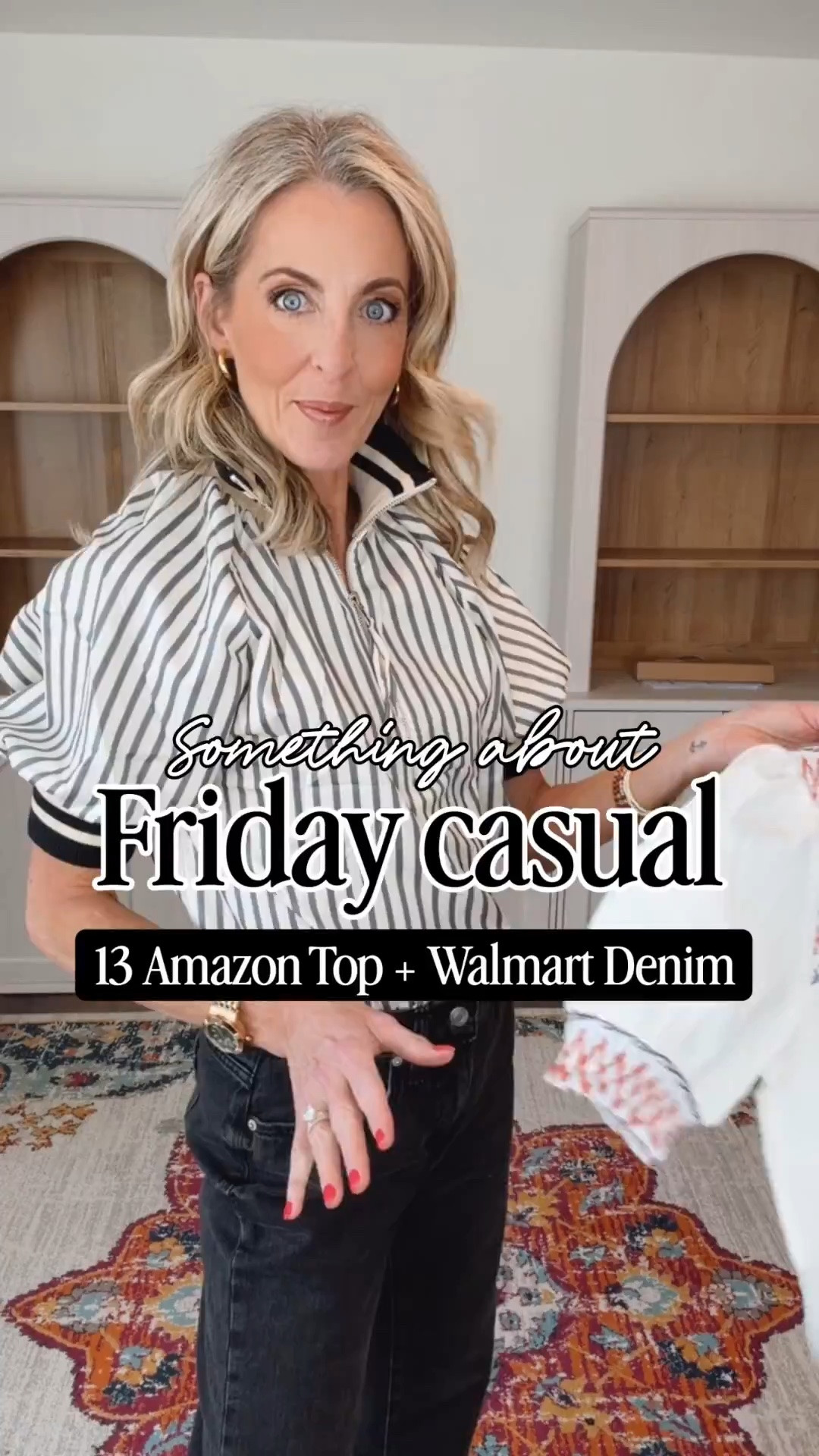 Something about Friday and a cute $13 top to make the whole day better. This boho pleated embroidered puff sleeve crewneck from Amazon is such a good one and pairs perfectly with my favorite Walmart denim. Comment FRIDAY and I’ll send you the links 


The best part? This entire look is under $30. The top is $13 and the jeans are under $30 with some options I linked for under $15. Proof you do not have to spend big to look put together.