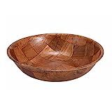 Winco WWB-16 Wooden Woven Salad Bowl, 16-Inch Brown | Amazon (US)