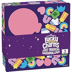 Lucky Charms Just Magical Cereal Marshmallows, Gluten Free Snacks for Kids, 4 oz Resealable Pouch | Amazon (US)