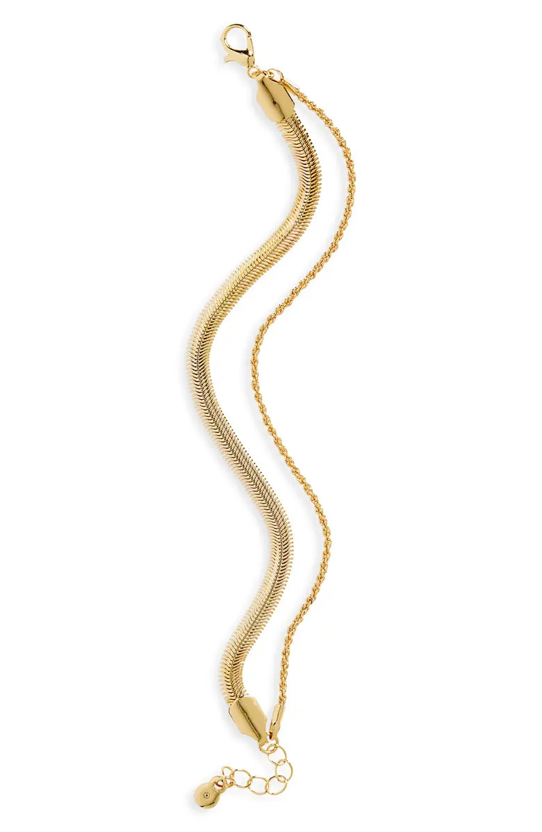 14K Gold Dipped Layered Chain Bracelet14K Gold Dipped | Nordstrom