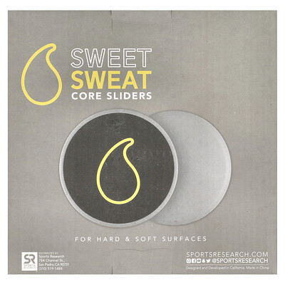 Sports Research, Sweet Sweat, Core Sliders, 2 Sliders | iHerb