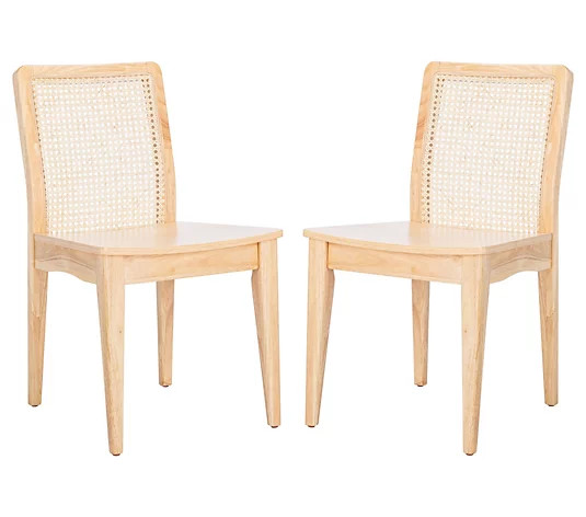 Safavieh Benicio Rattan Dining Chair, Set of 2 | QVC