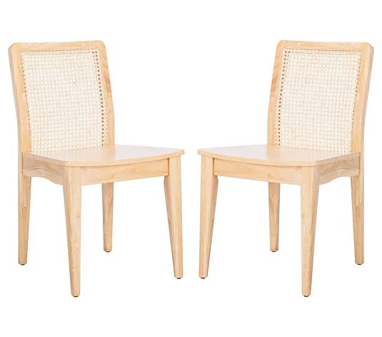 Safavieh Benicio Rattan Dining Chair, Set of 2 | QVC