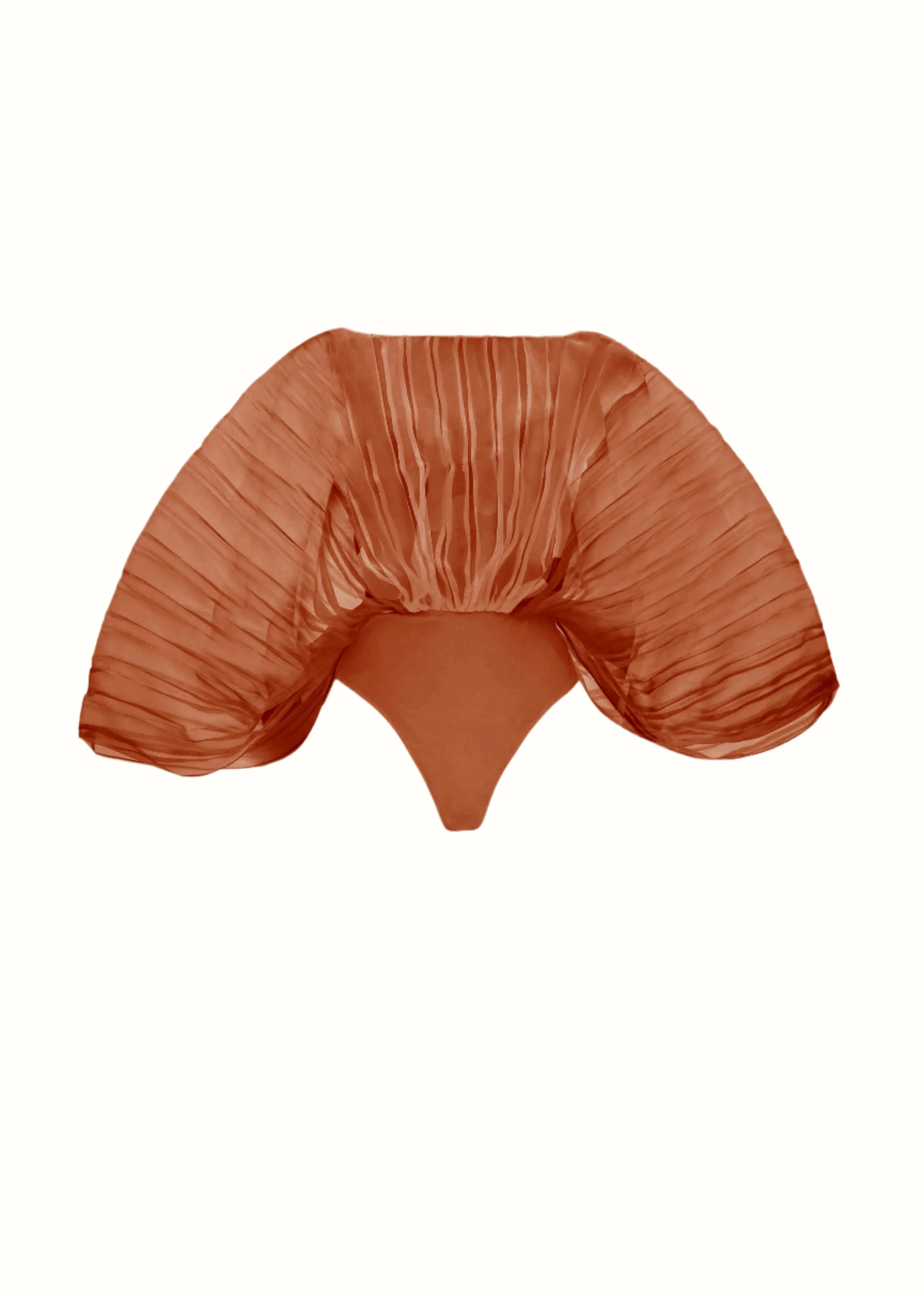 ANDREA IYAMAH SOMBRA BODYSUIT - RUST POMEGRANATE | ANDREA IYAMAH