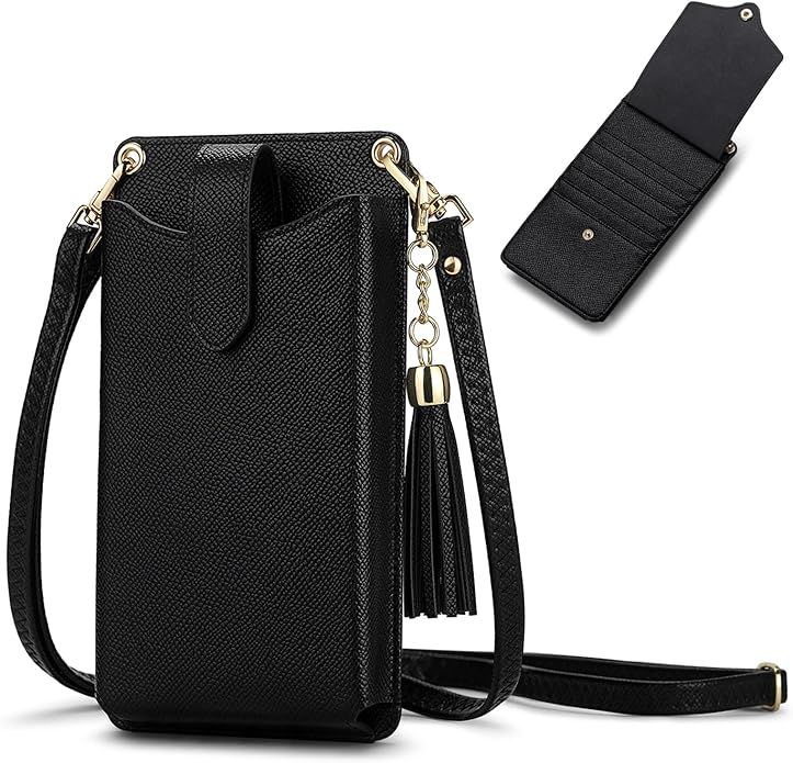 RONSIN Small Crossbody Cell Phone Purse Wallet for Women, Mini Shoulder Bag with RFID Credit Card... | Amazon (US)