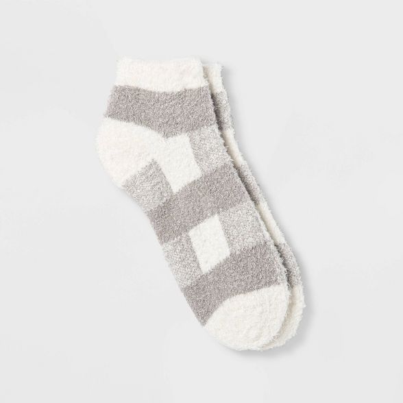 Women's Buffalo Check Plaid Cozy Low Cut Socks - A New Day™ 4-10 | Target