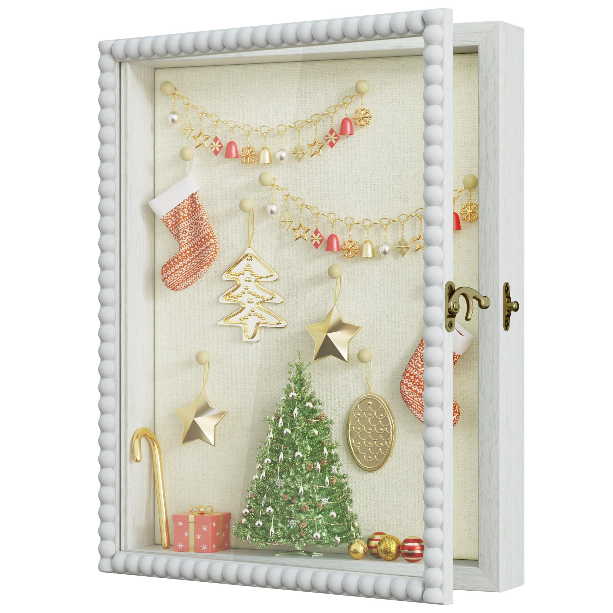 Love-KANKEI Shadow Box Frame 11x14, Deep Large Shadow Box Display Case with Unique Beads Door and... | Amazon (US)