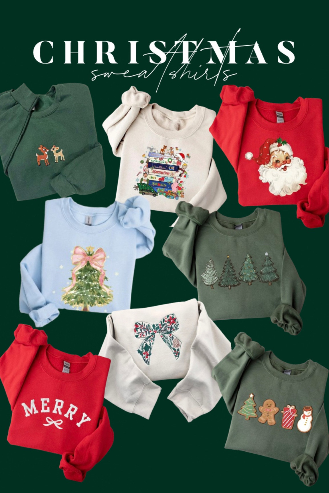 Christmas sweatshirts 🎅🏼🎄🎀


#LTKHoliday #LTKSeasonal #LTKFindsUnder50