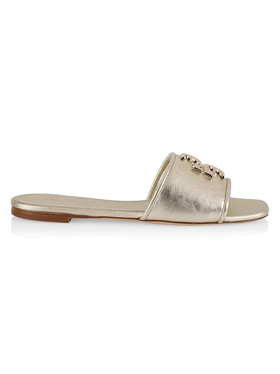 Eleanor Metallic Leather Slides | Saks Fifth Avenue