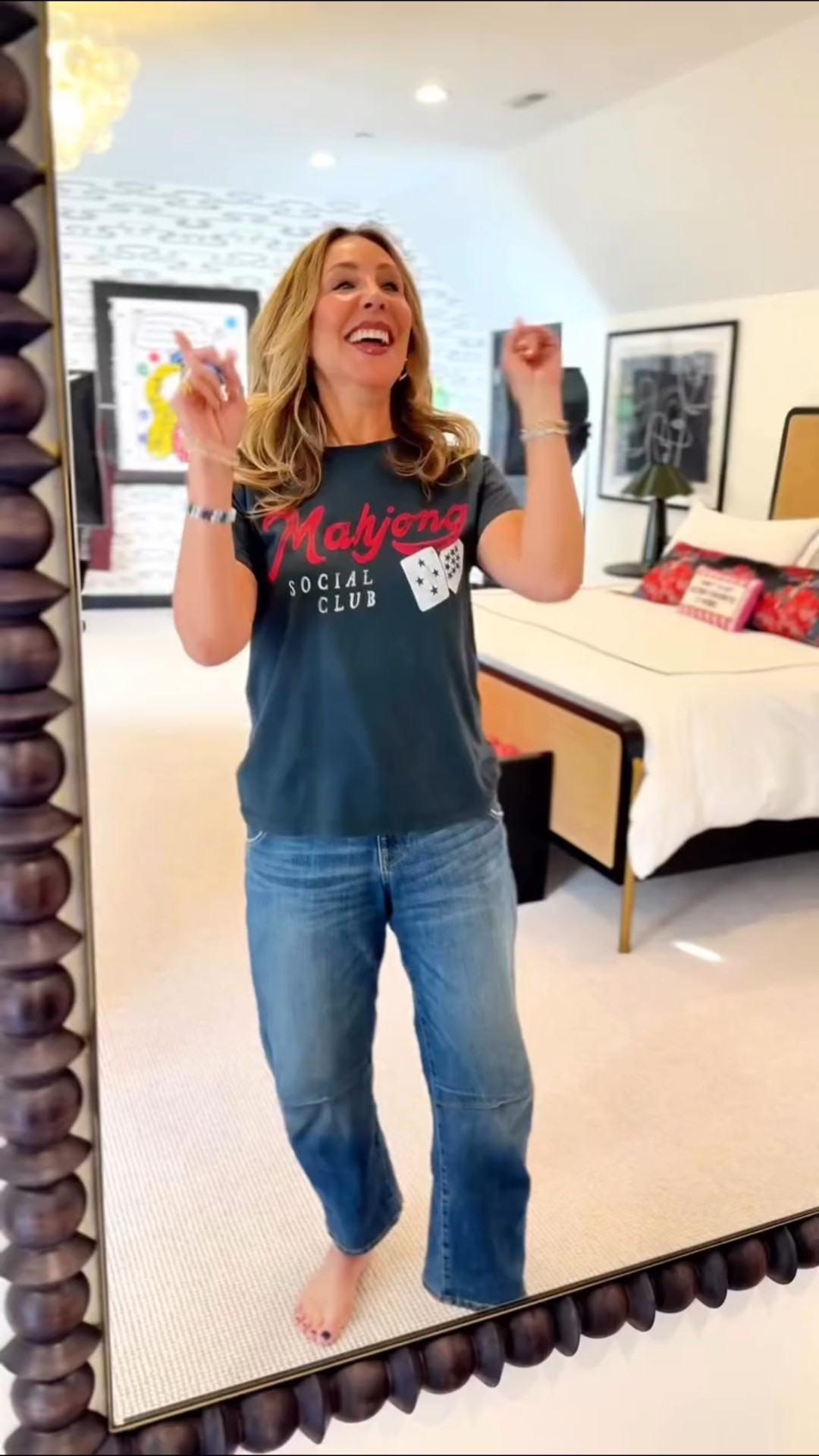 Style tip for tucking a tee! Also, HOW CUTE is this mahjong social club tee!? 

#LTKootd #LTKFindsUnder100 #LTKdayinmylife