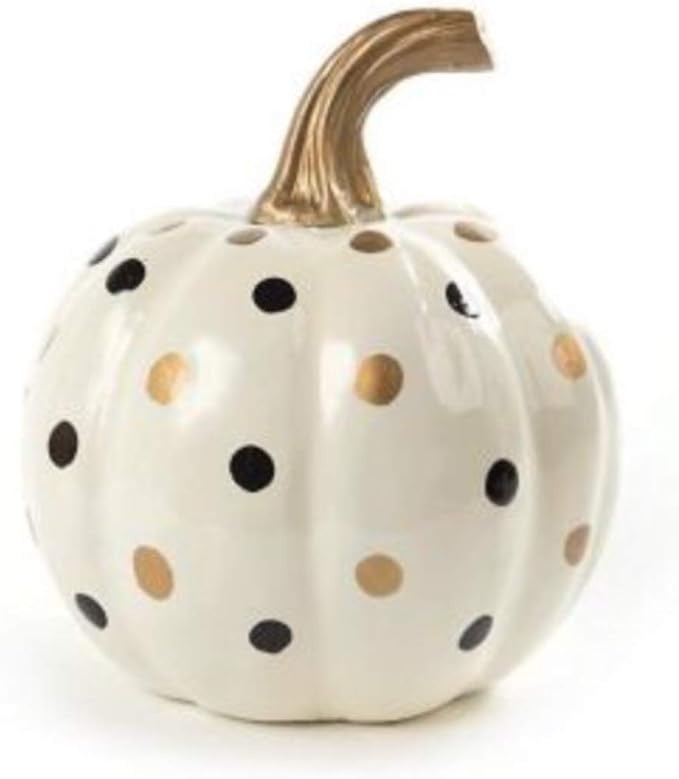 MACKENZIE-CHILDS Ivory Dotty Pumpkin, Decorative Resin Autumn and Halloween Home Decor | Amazon (US)