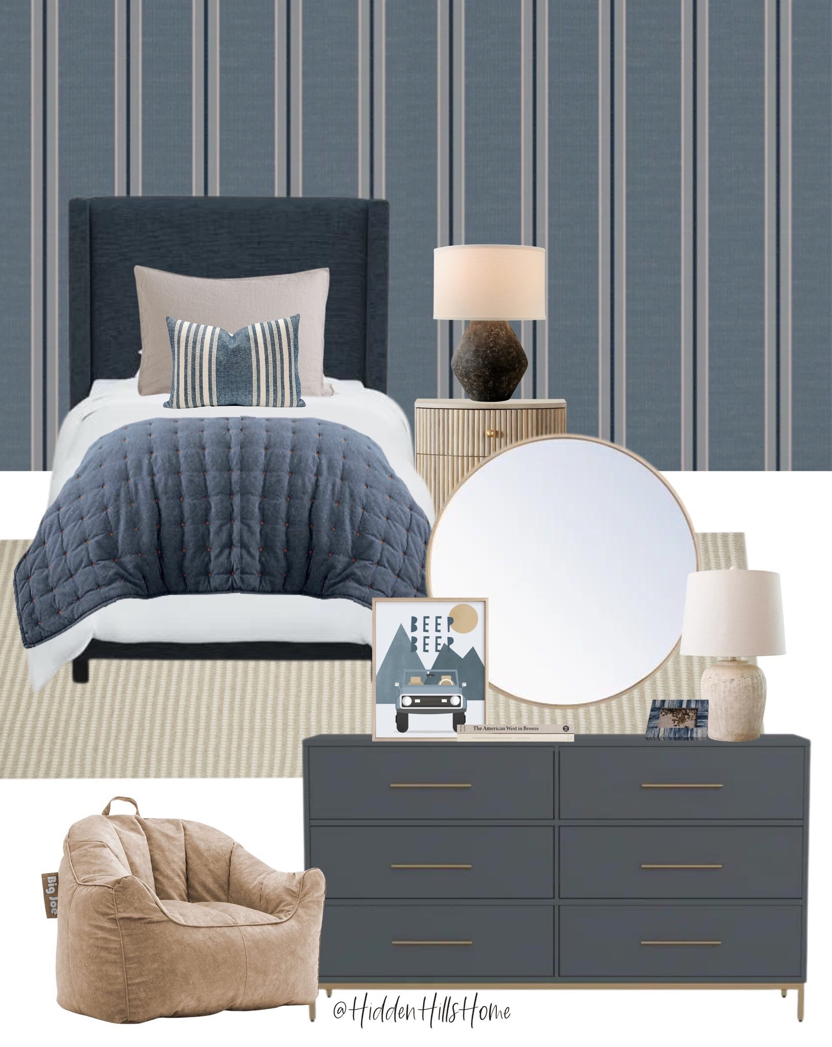 Hanson Upholstered Bed curated on LTK