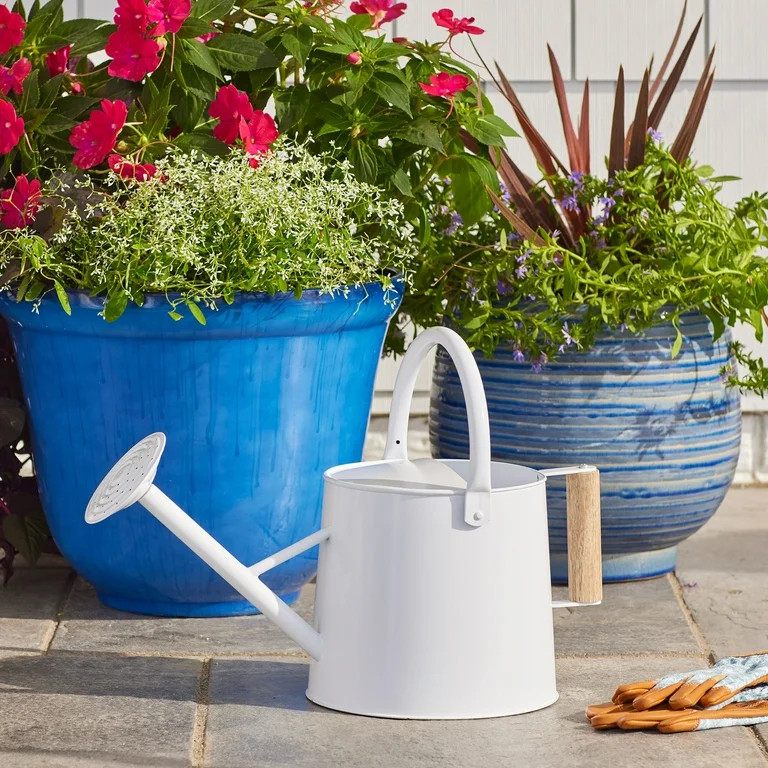 Better Homes & Gardens 1.5 gallon Metal Watering Can, White | Walmart (US)