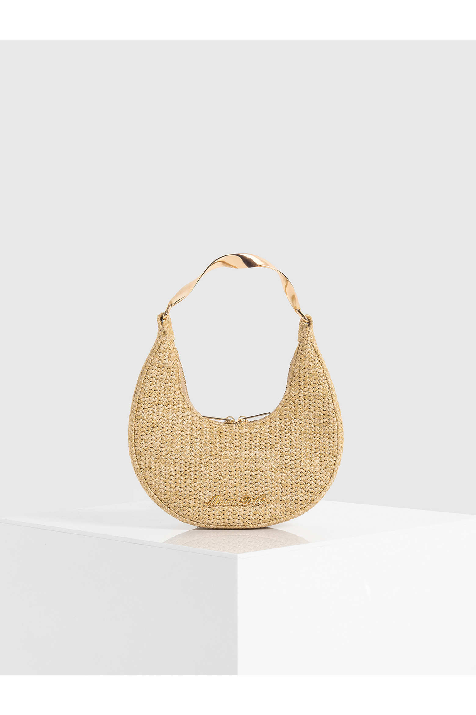 Mani\u00e8re De Voir Sadie Sculpted Raffia Crescent Bag | Nordstrom | Nordstrom
