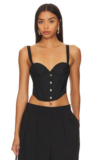 Jean Wired Corset in Black | Revolve Clothing (Global)