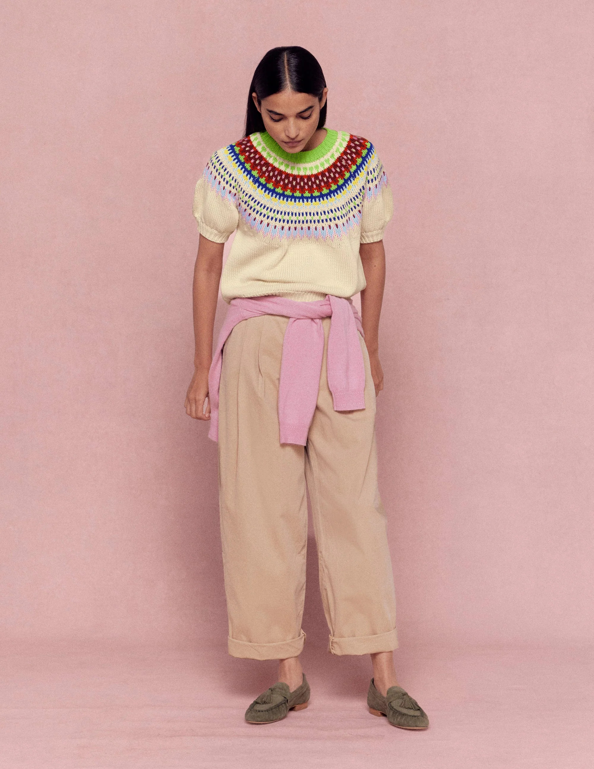 Margot Puff Sleeve T-Shirt-Oatmeal Melange | Boden (US)