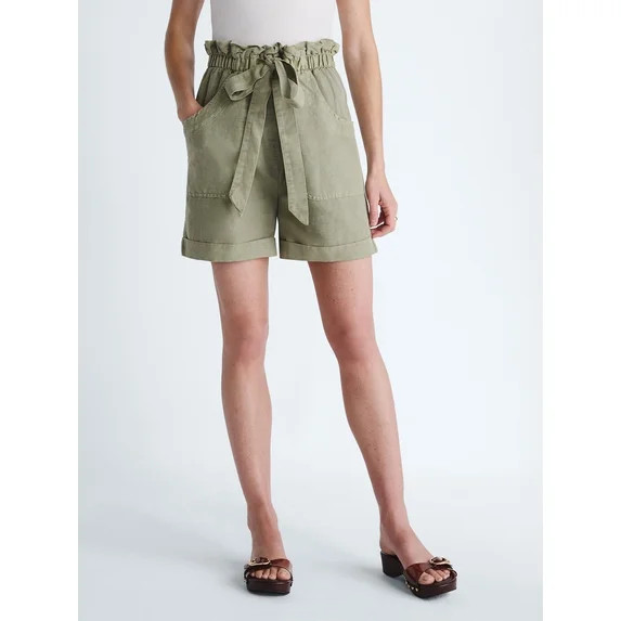 Scoop Women's Paperbag Shorts, Sizes XS-XXL | Walmart (US)