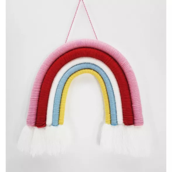 Rainbow Valentine's Wall Hanging Fiber Wrapped - Spritz™ | Target