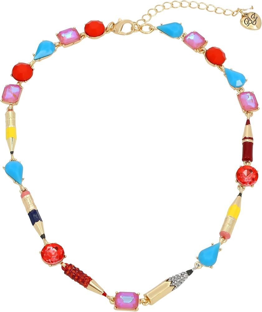 Betsey Johnson Womens Back To School Pencil Collar Necklace | Amazon (US)