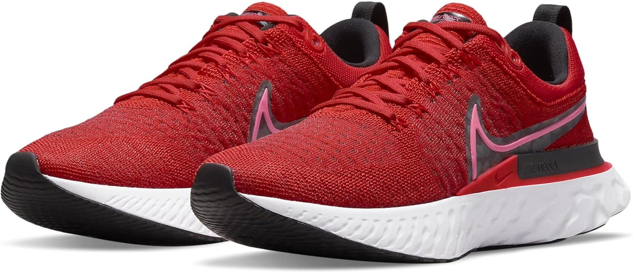 Nike Womens React Infinity Run Flyknit 2 Running Shoe, Chili Red/Hyper Pink/Black, 7 US | Amazon (US)