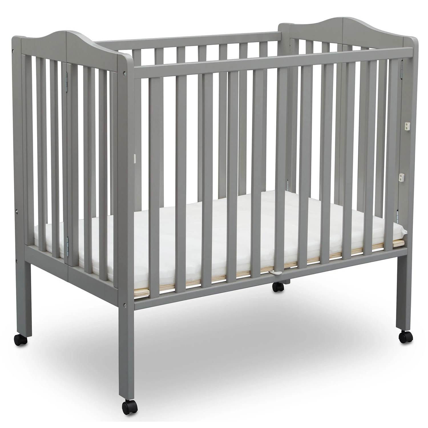 Delta Children Portable Crib with Mattress, Gray:- Gray | Sam's Club