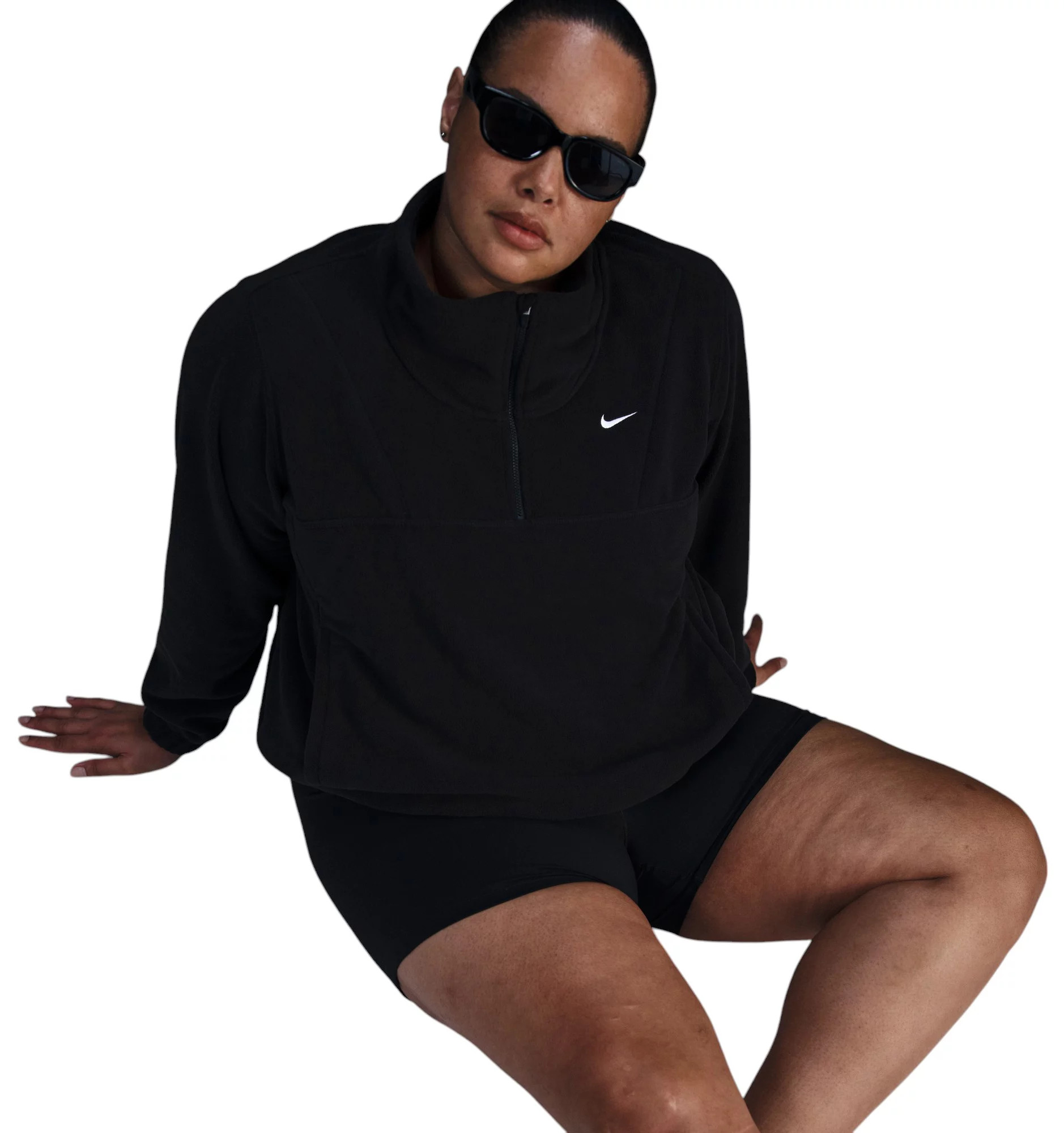 Nike Women's One Therma-FIT Oversized 1/2-Zip Fleece Top (Plus Size) | DICK'S Sporting Goods