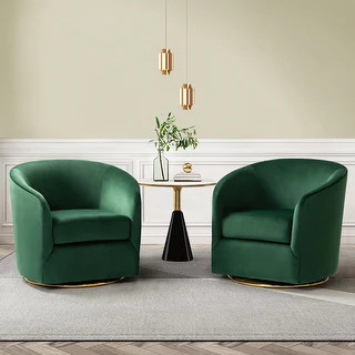 Eleuterio Upholstered Swivel Chair with Metal Base Set of 2 - On Sale - Overstock - 34380085 | Bed Bath & Beyond
