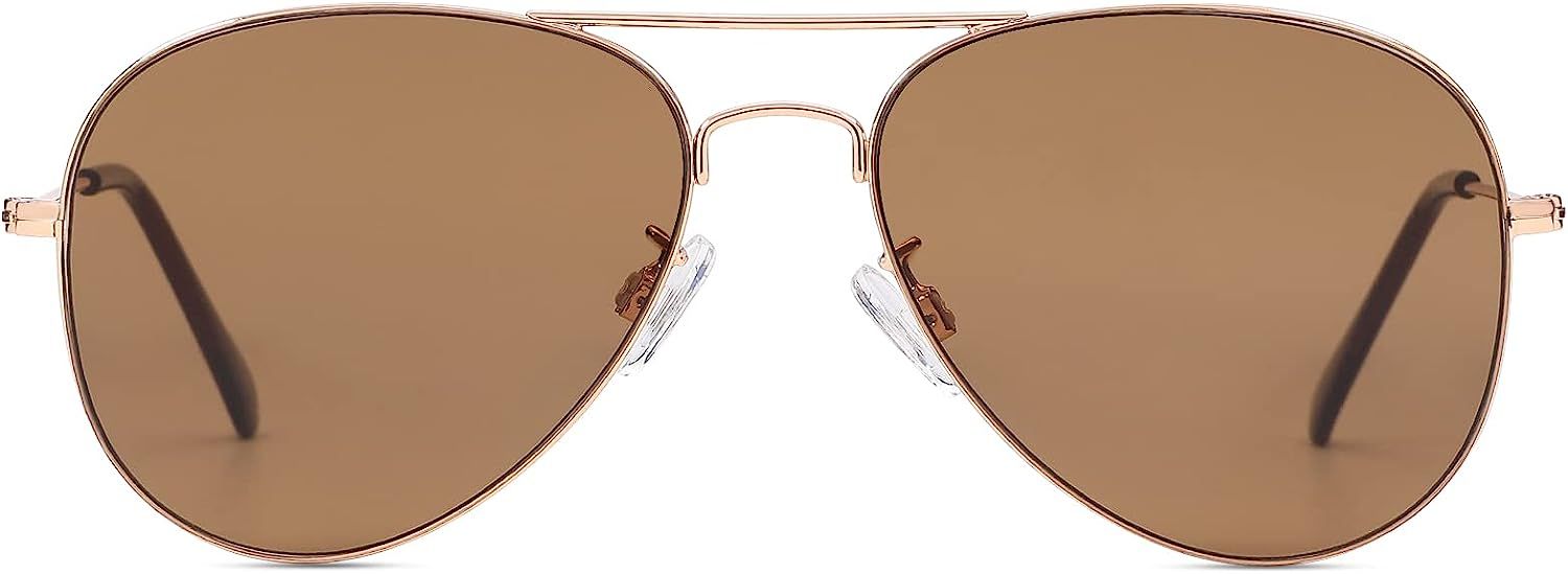 Pro Acme Classic Small Aviator Sunglasses for Women Men Outdoor Sun Shades 100% UV Protection Met... | Amazon (US)