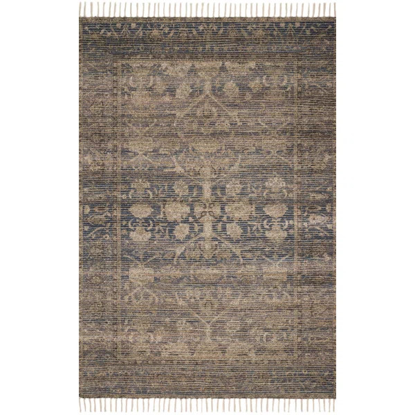 Cornelia Ikat Hand-Knotted Indigo/Natural Area Rug | Wayfair North America